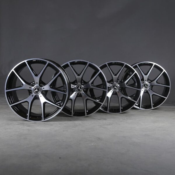 20-inch ML63 AMG style black wheels rims.
