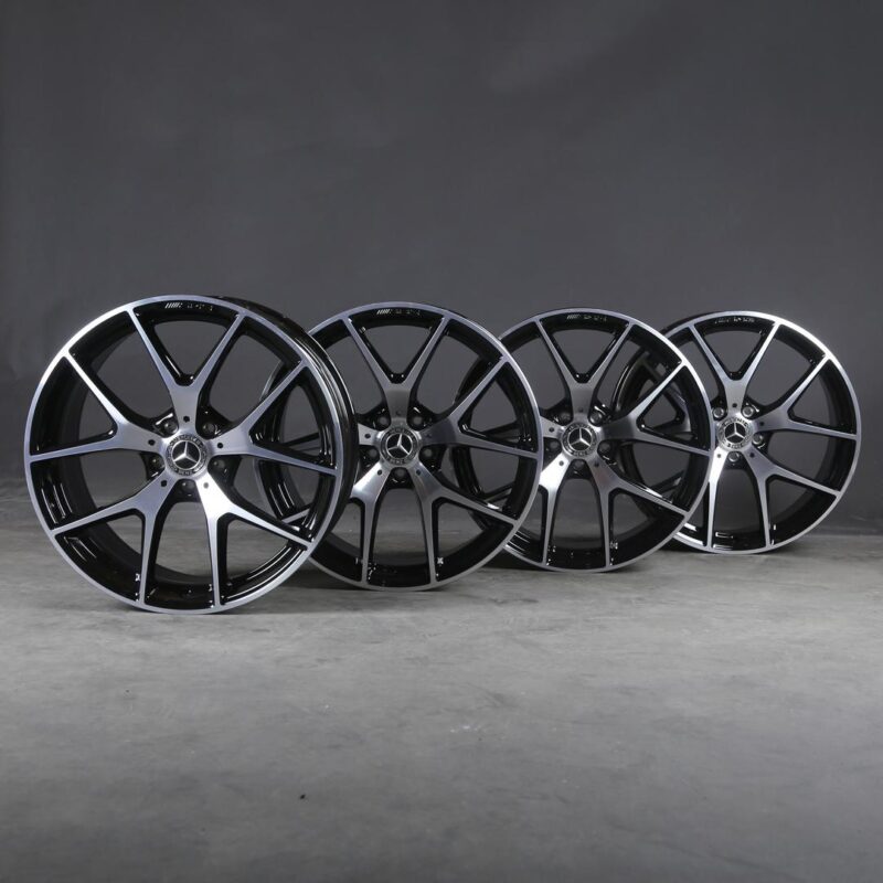 20-inch ML63 AMG style black wheels rims.